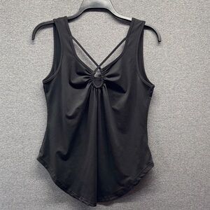 SHEIN Black Crisscross Tank Top 1XL